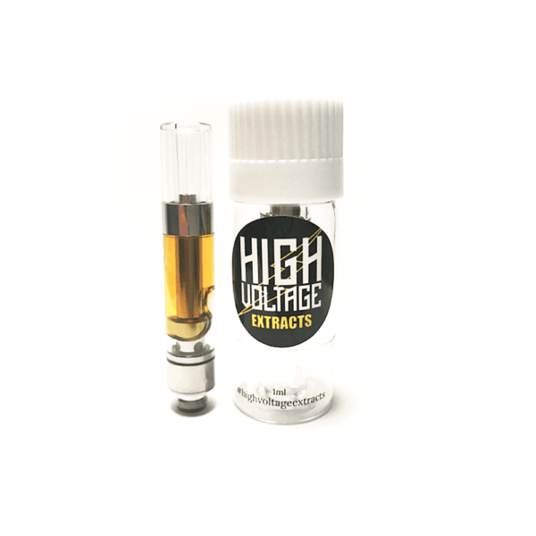 Great White Shark (Sativa) 1ML HTHCFSE Vape Cartridge by High Voltage Extracts